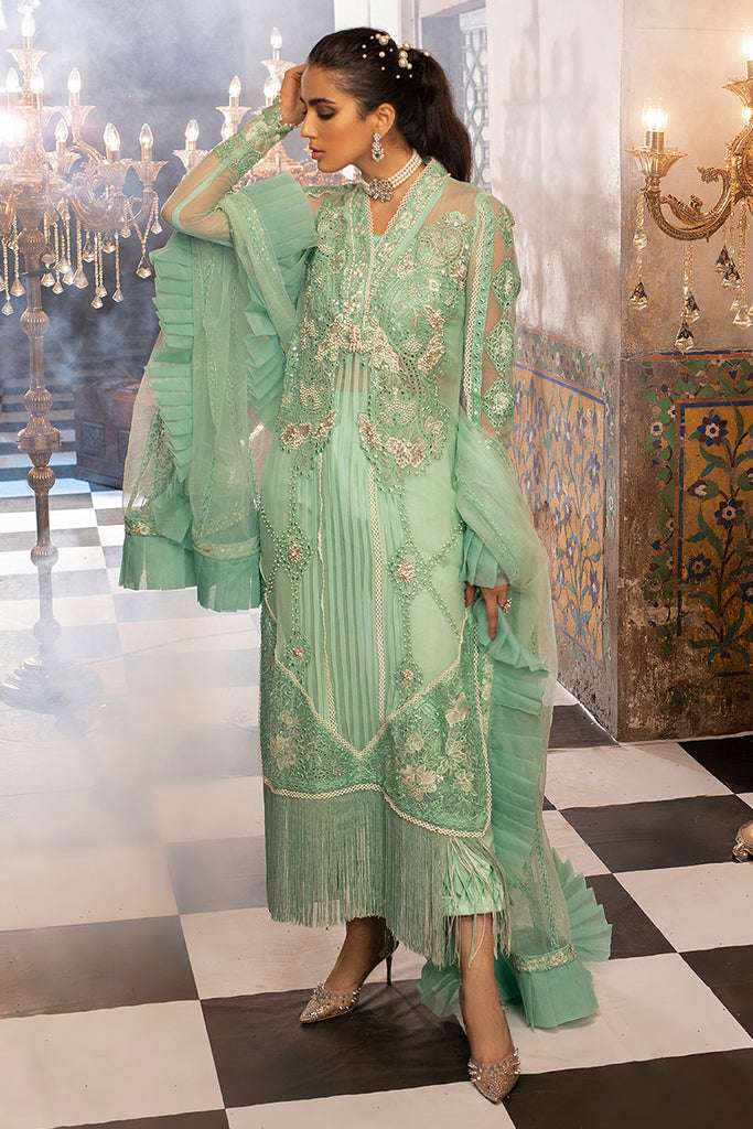 Mushq Tissue De Luxe Luxury Formal Stitched – MCL-8 Mint Melody