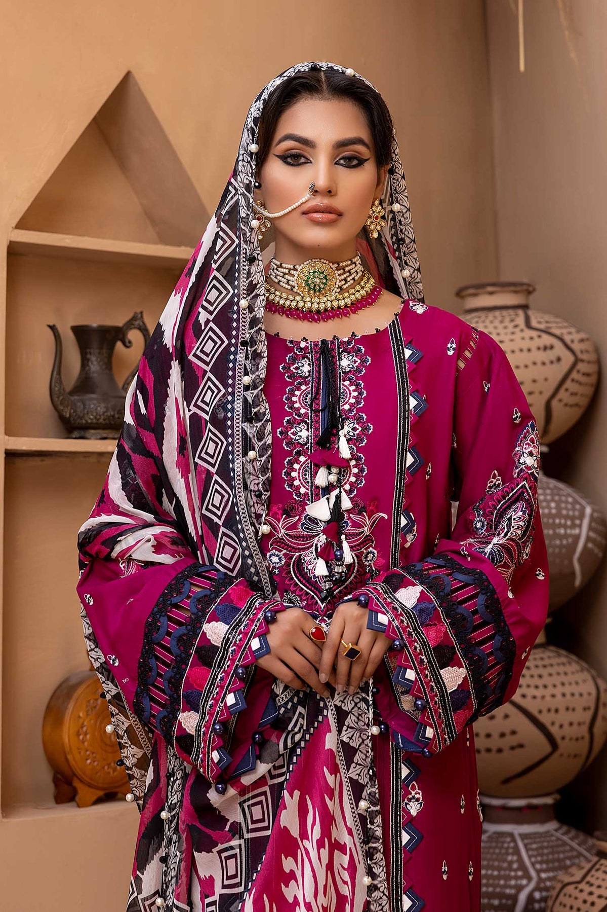 Aangan By Adans Libas Luxury Lawn – 07 – GulNaaz