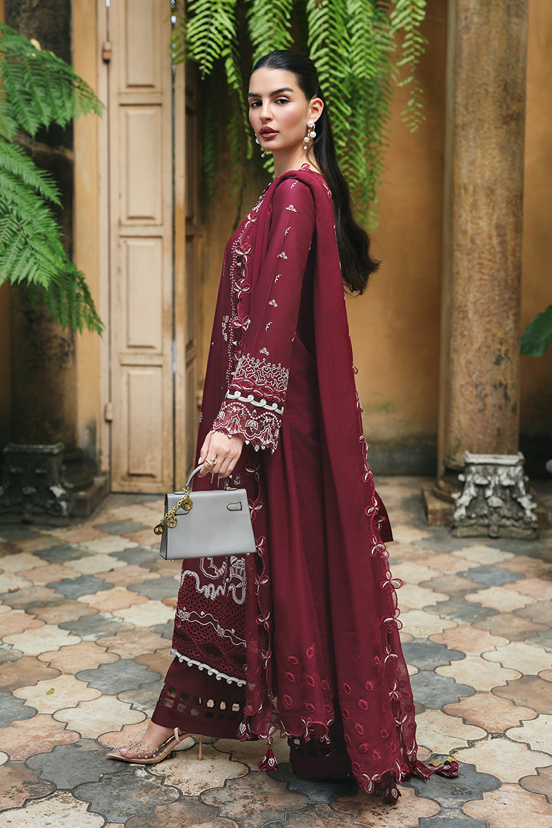 Qalamkar Qline Lawn – RP-12 GARNET