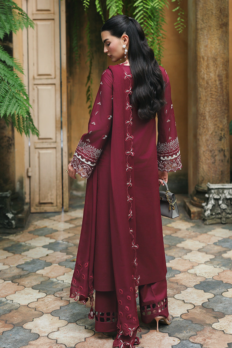 Qalamkar Qline Lawn – RP-12 GARNET