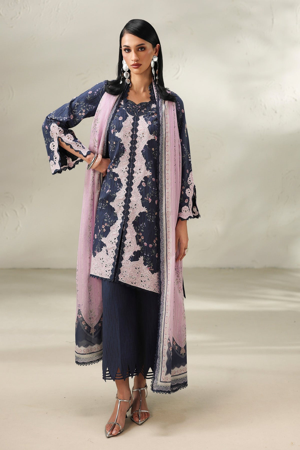 Qalamkar QPrints Lawn Drop II – QQP-03 (A) ZEENA