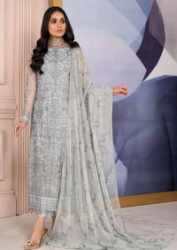 Afreen Luxury Formal Collection By Zarif – ZA 02 STEEL GREY