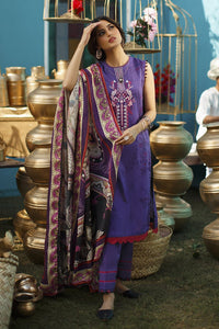 Tabeer by Cross Stitch Premium Lawn – BERRY BLUE-13