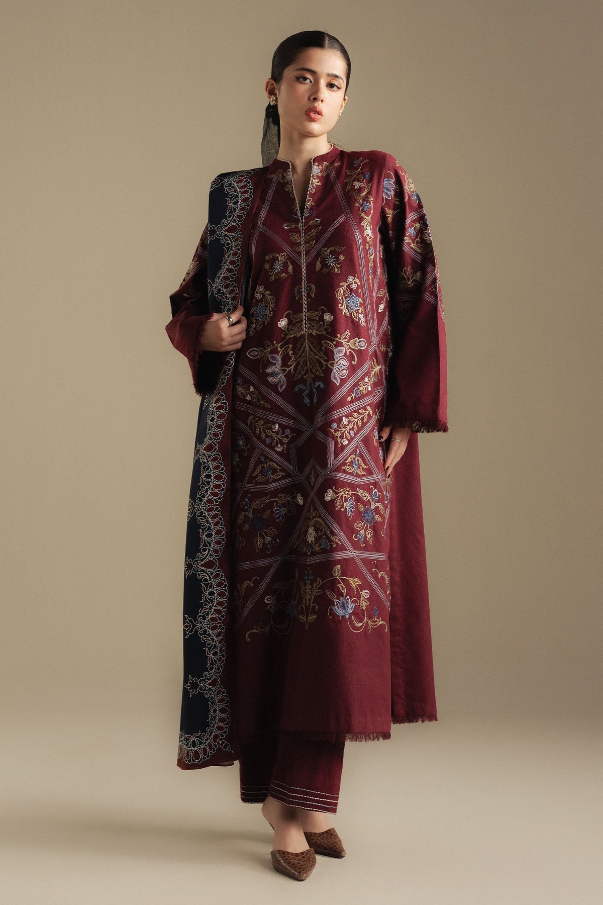 Zara Shahjahan Coco Fall/Winter – Coral-4B