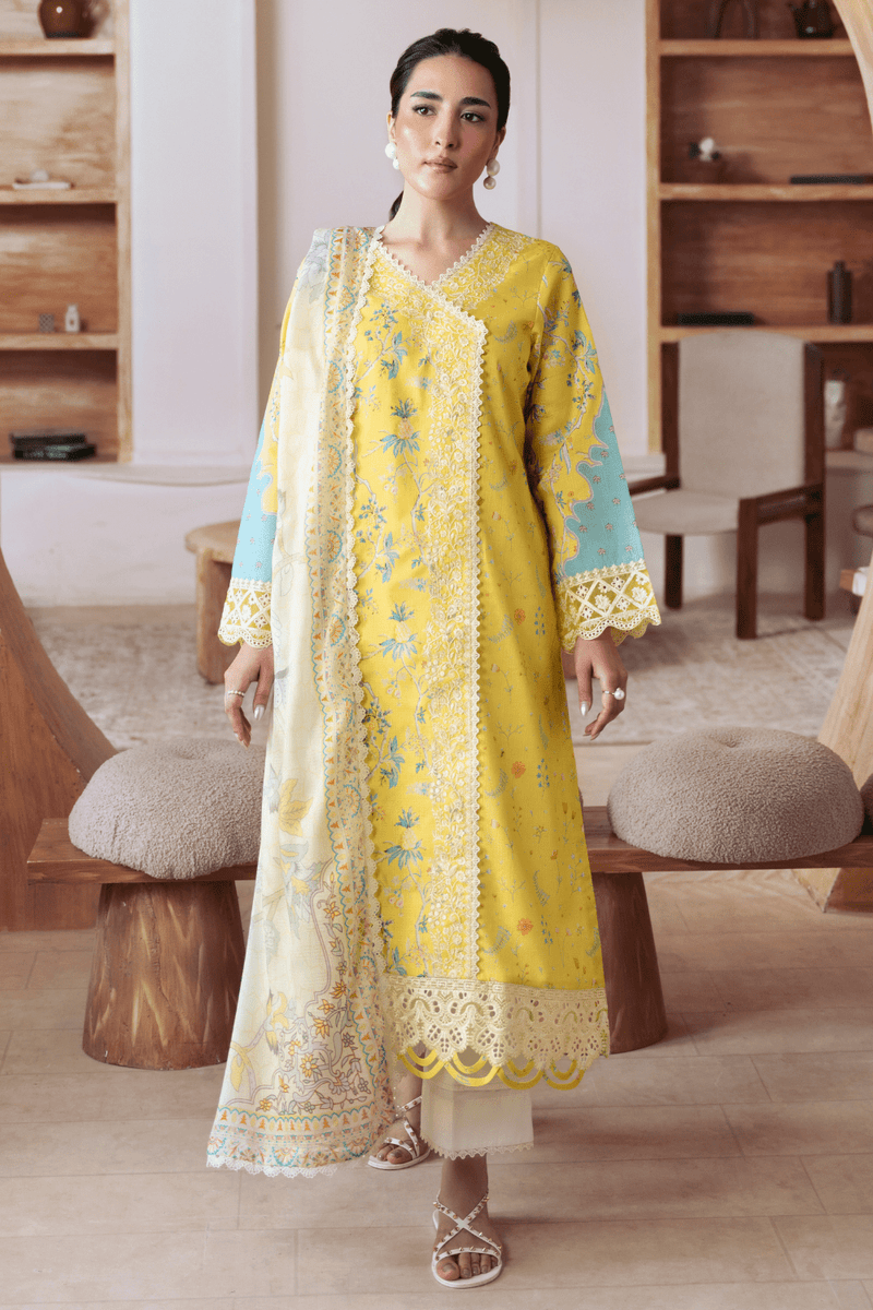 Aabyaan Print Luxe Lawn Collection – AYLIN (AP-02)