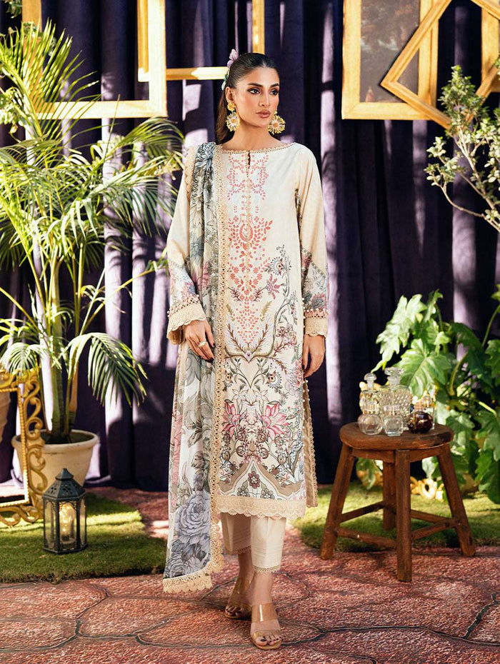 Jade Urbane Printed Lawn With Chiffon Dupatta – 20962 A