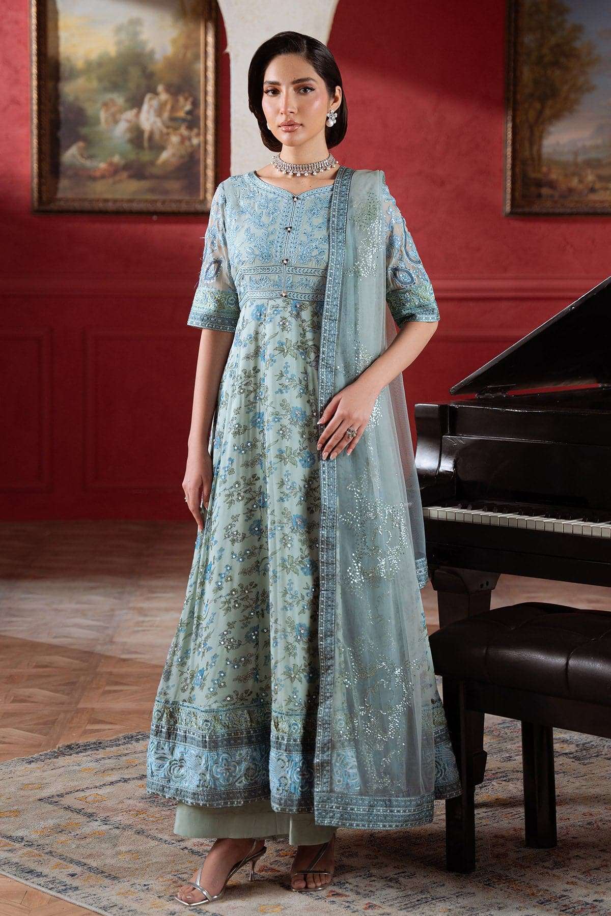 Nureh Amaya Luxury Embroidered Chiffon Collection – AM-41