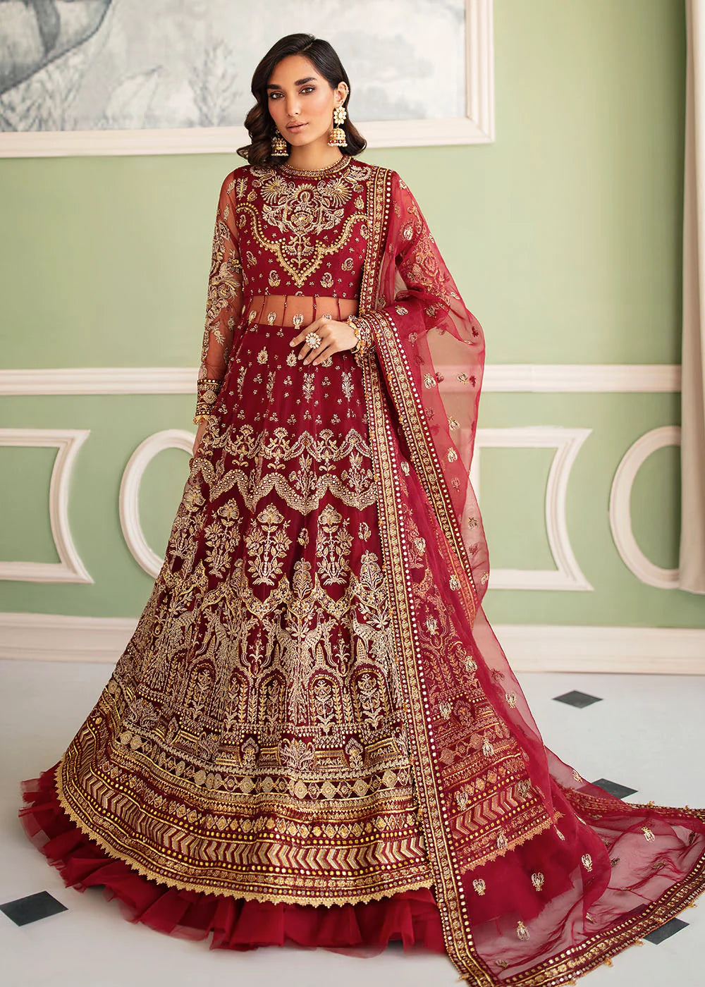 Afrozeh La Fuchsia Luxury Chiffon – D-01 NORAH