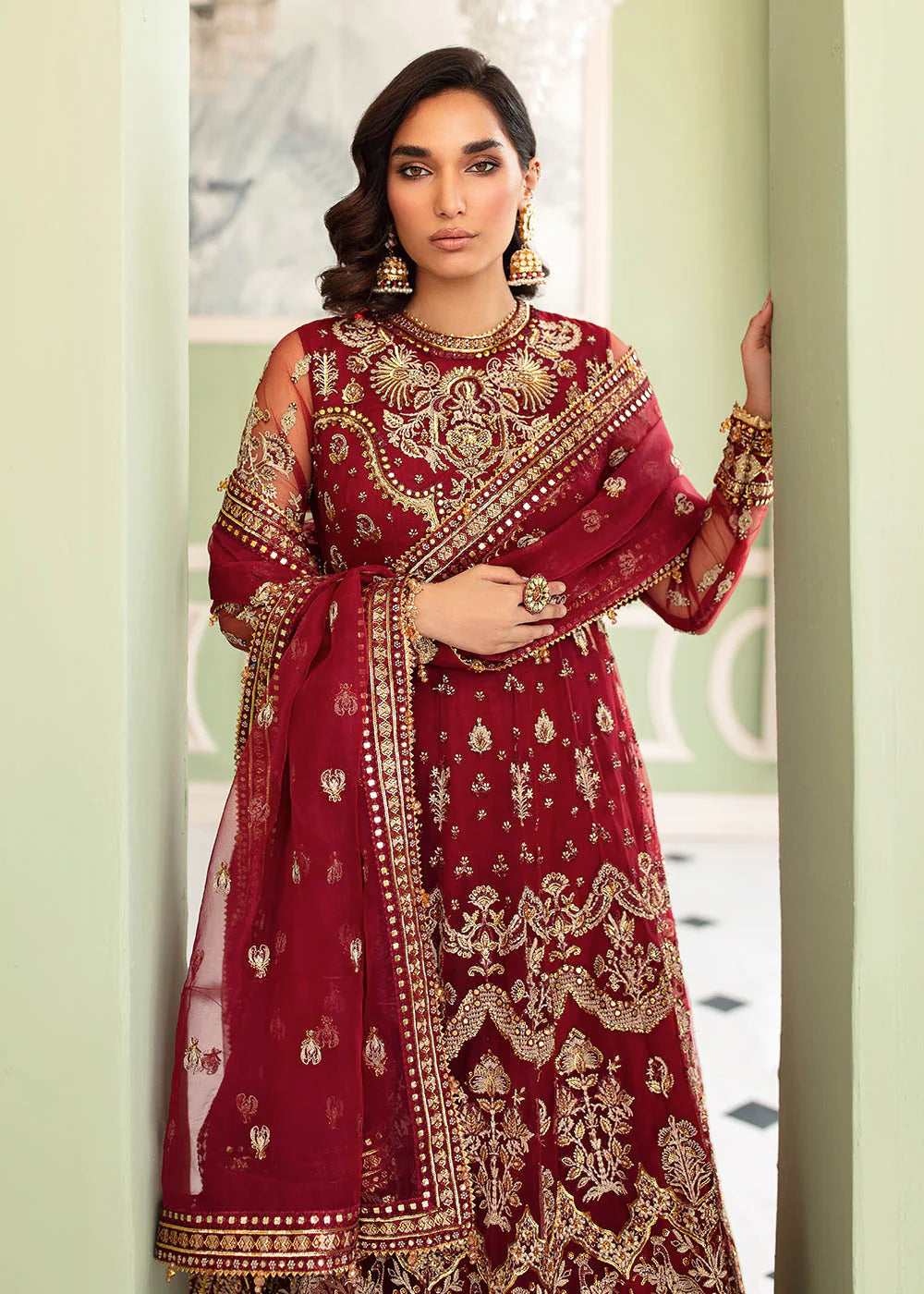 Afrozeh La Fuchsia Luxury Chiffon – D-01 NORAH