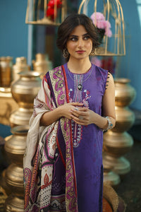 Tabeer by Cross Stitch Premium Lawn – BERRY BLUE-13