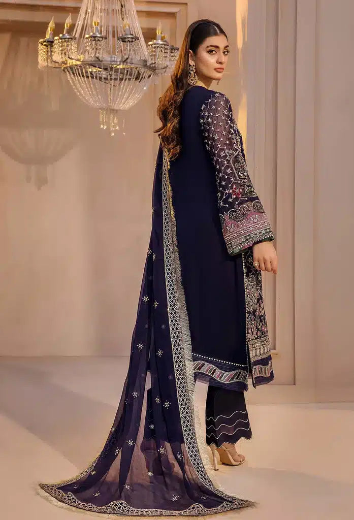 Chantelle Luxury Chiffon Collection By Noors – Navy Blue