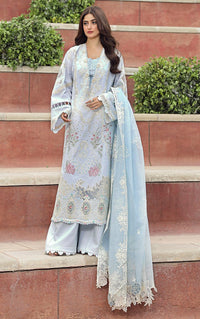 Qalamkar X Sajal Ali Luxury Festive Lawn – PS-10  ZAIB