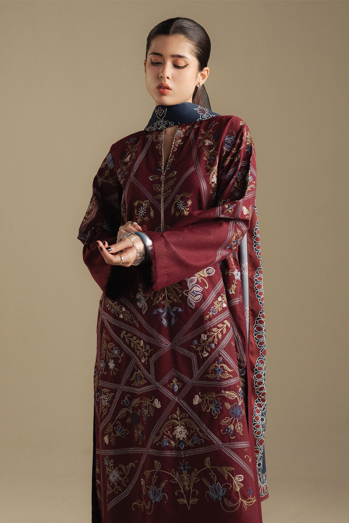 Zara Shahjahan Coco Fall/Winter – Coral-4B