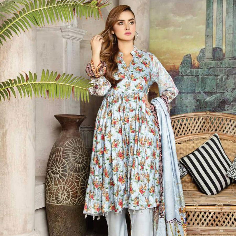 Mahjabeen embroidered Linen – 052 (lively splash)