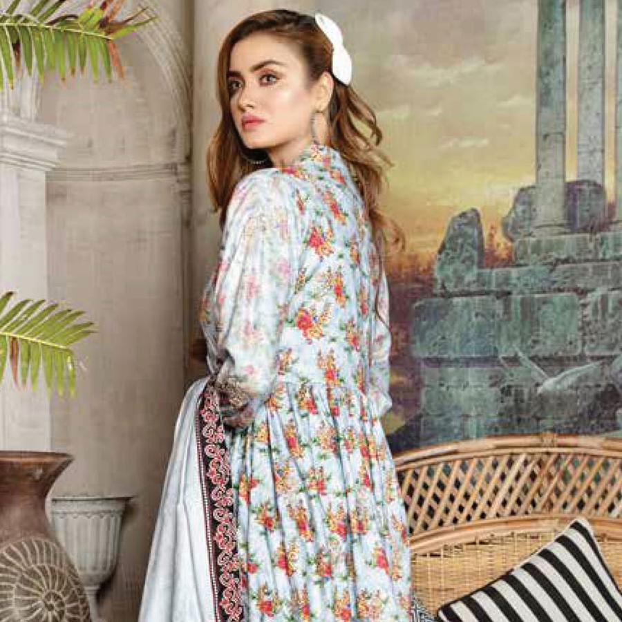 Mahjabeen embroidered Linen – 052 (lively splash)