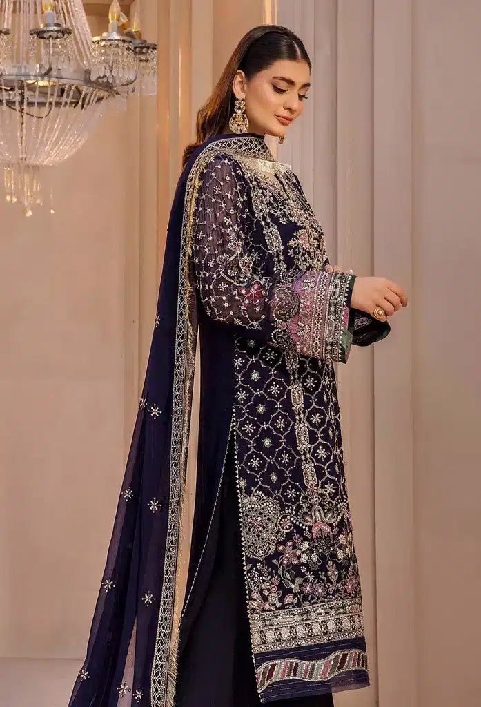Chantelle Luxury Chiffon Collection By Noors – Navy Blue