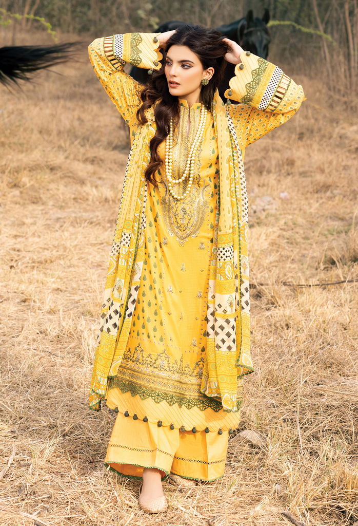 Adans Libas Khumaar Lawn Collection – Dark Tan – D8