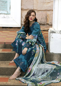 Elaf Signature Embroidered Lawn Prints – ESA-5A OCEANA VEIL