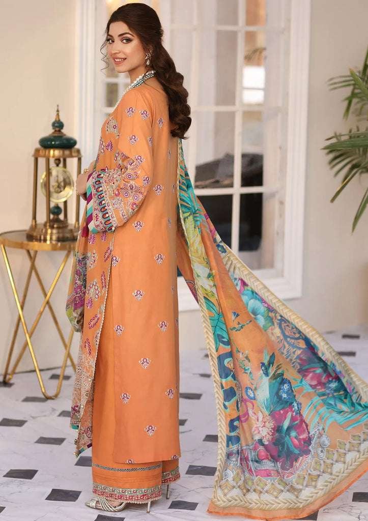 Elaf Festive Chikankari ELC-08 – TANGERINE.