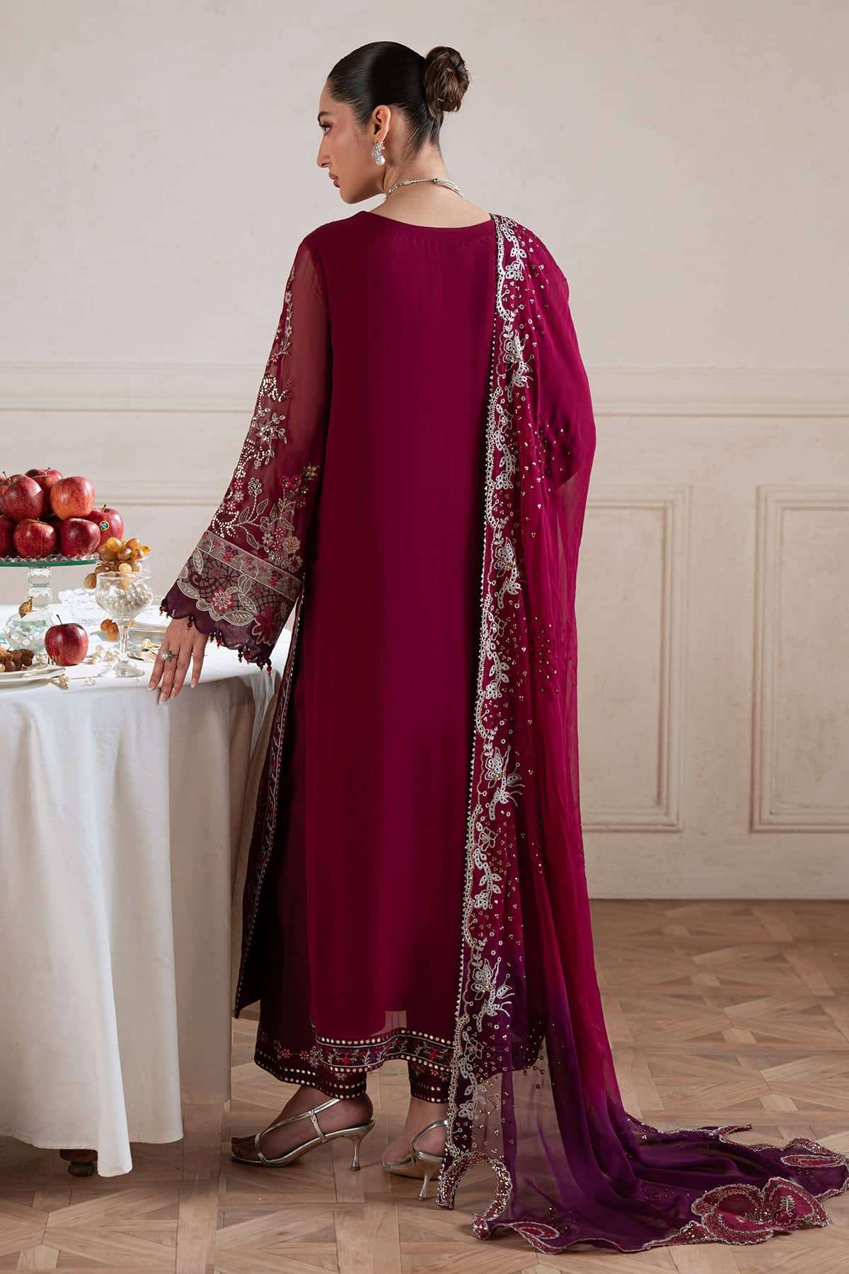 Nureh Amaya Luxury Embroidered Chiffon Collection – AM-40