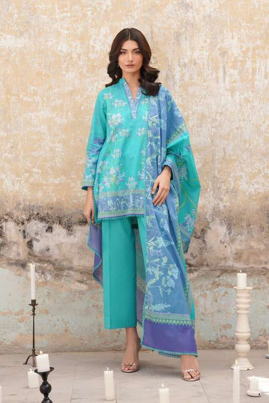 Sahar Selene Unstitched Lawn Exclusive- Lavender Skies
