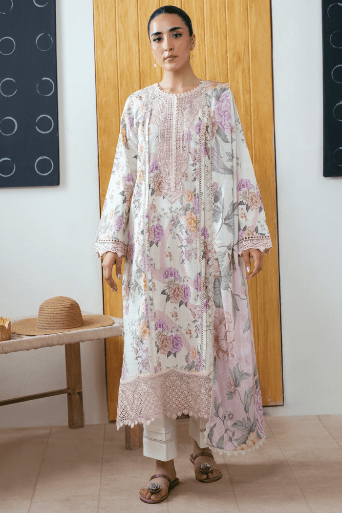 Aabyaan Print Luxe Lawn Collection – SARIYA (AP-03)