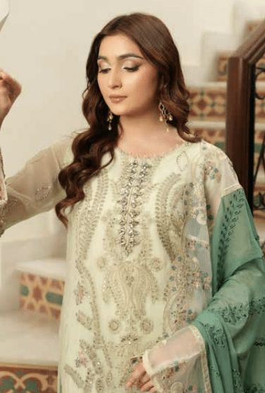 Demir Embroidered Semi Stitched Chiffon By Noors – D2