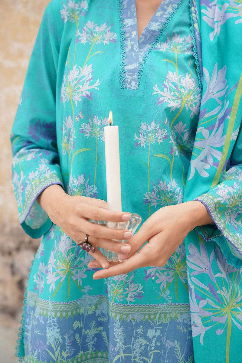 Sahar Selene Unstitched Lawn Exclusive- Lavender Skies