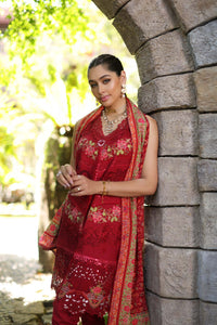 Noor by Saadia Asad Luxury Chikankari Lawn Collection – D12-A Red