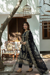 Aabyaan Sahiba Luxury Lawn Eid Collection – MEENA (AE-07)