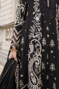 MARIA B Soiree Unstitched Embroidered Raw Silk Suit WF-09-03-Black