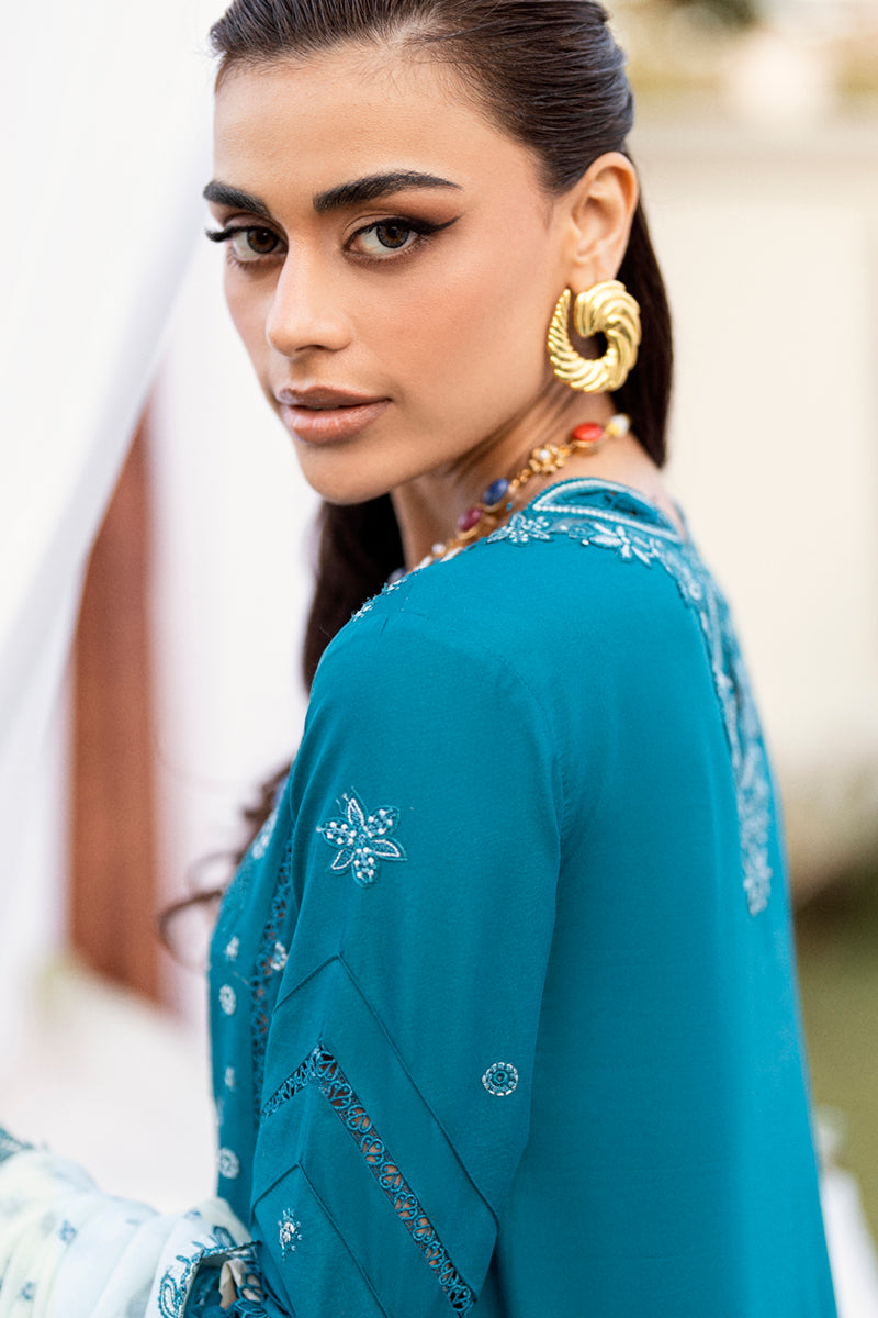 Qalamkar Eid Collection – Chikankari Lawn 2025 – CS-07
