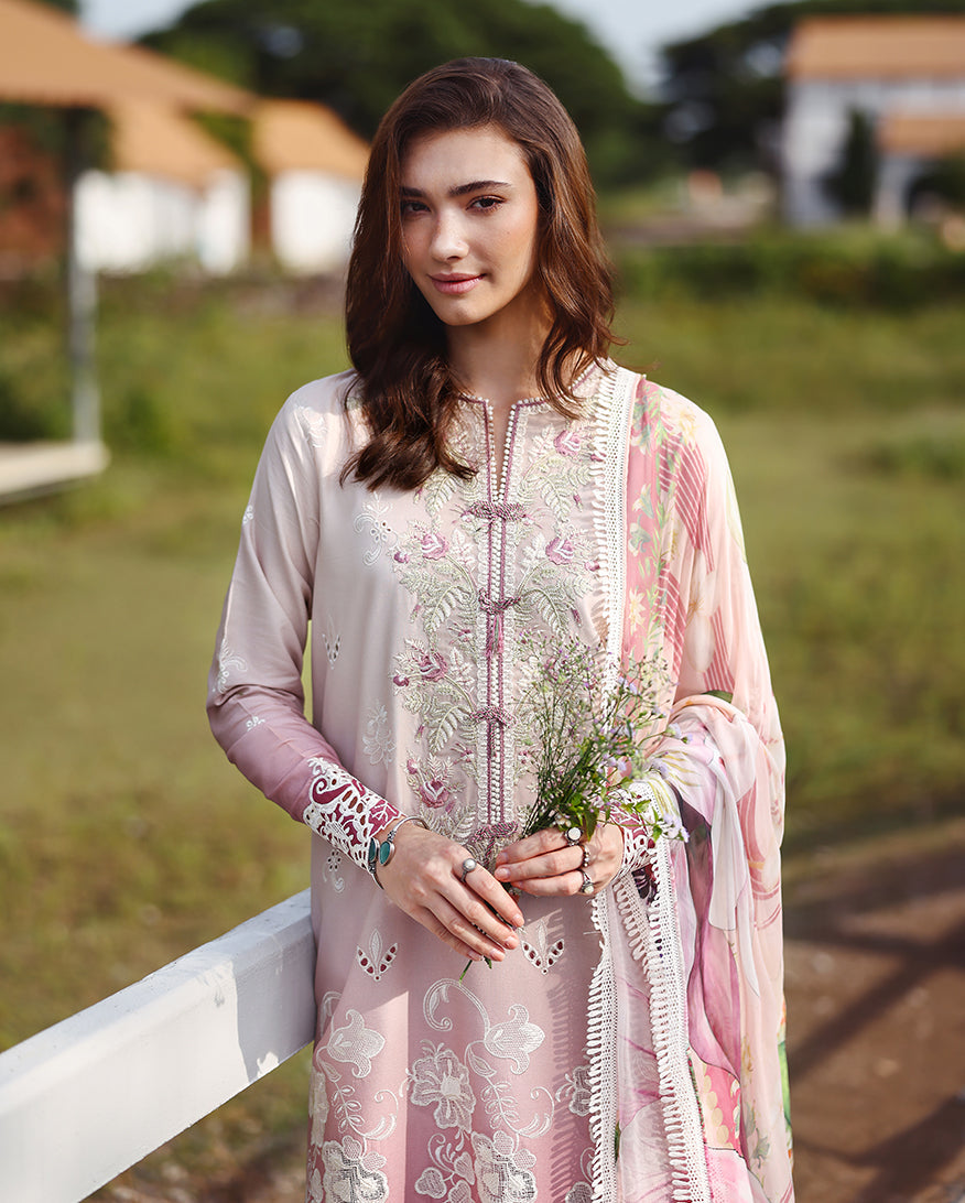 Mushq Solace Ombre Chikankari Lawn – Dew Drift