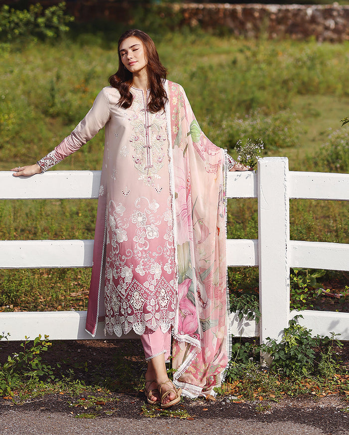 Mushq Solace Ombre Chikankari Lawn – Dew Drift