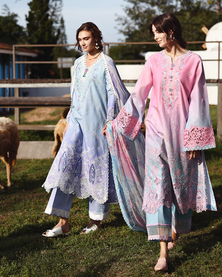 Mushq Solace Ombre Chikankari Lawn – Faint Blossom