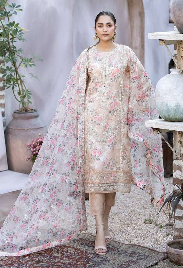 Mahiye By Noors Organza Semi Stitched Collection – D7
