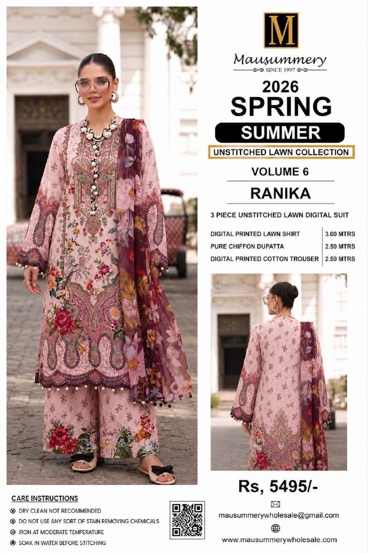 Mausummery Spring Summer Lawn Collection Vol 6 – RANIKA