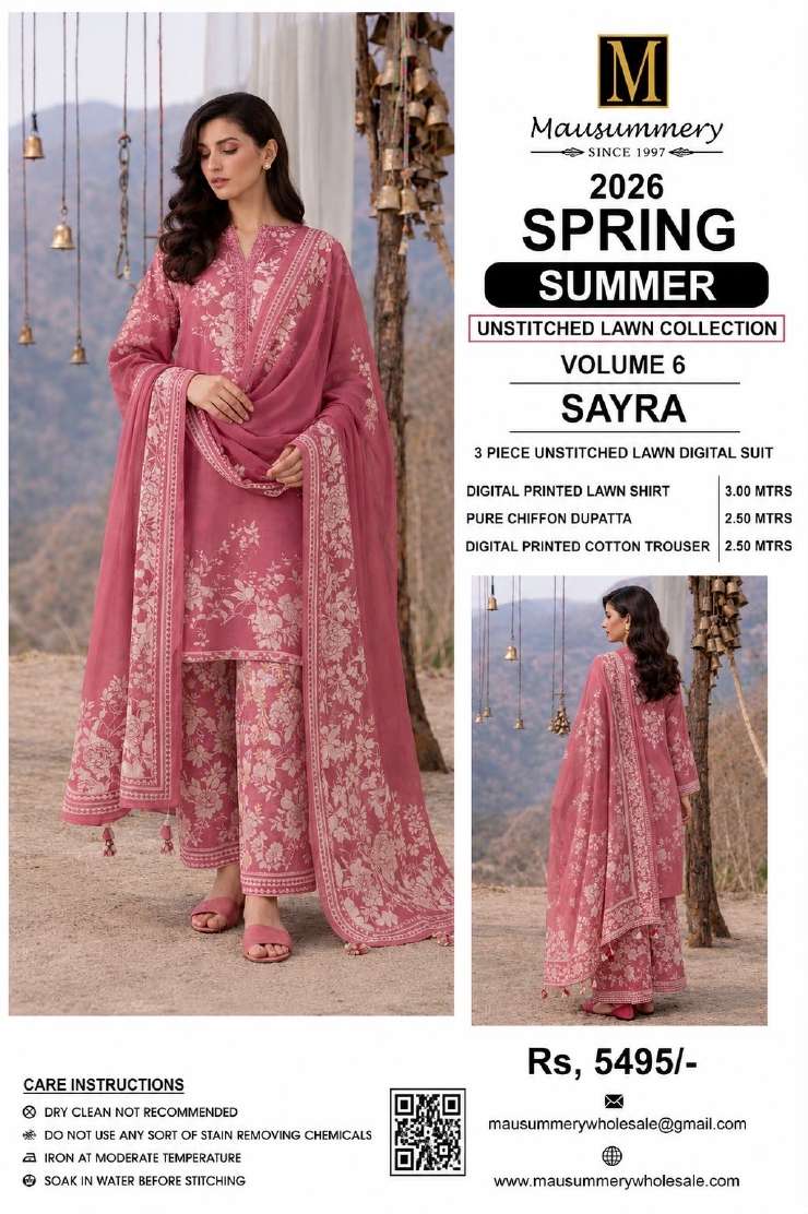 Mausummery Spring Summer Lawn Collection Vol 6 – SAYRA