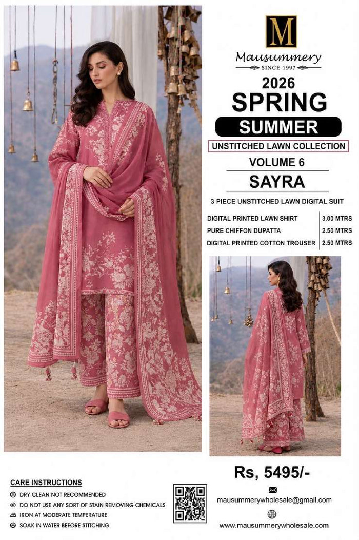 Mausummery Spring Summer Lawn Collection Vol 6 – SAYRA