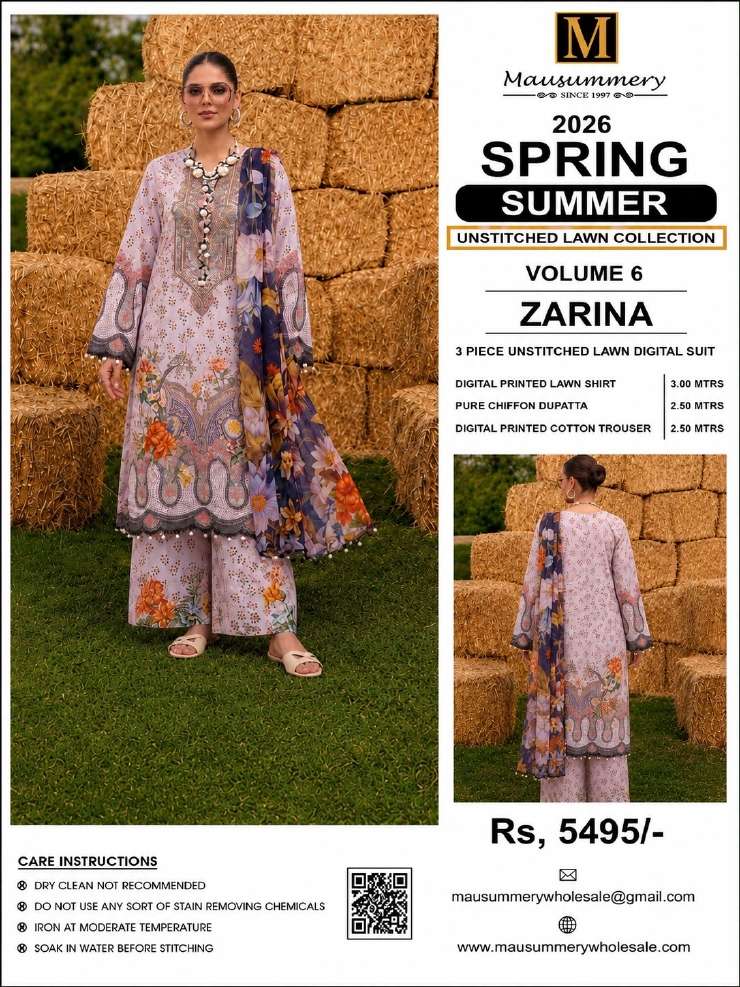 Mausummery Spring Summer Lawn Collection Vol 6 – ZARINA
