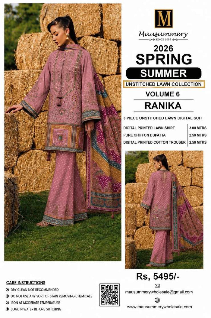Mausummery Spring Summer Lawn Collection Vol 6 – RANIKA