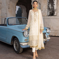 Merakish Luxury Embroidered Chiffon – Pearl Chiffon