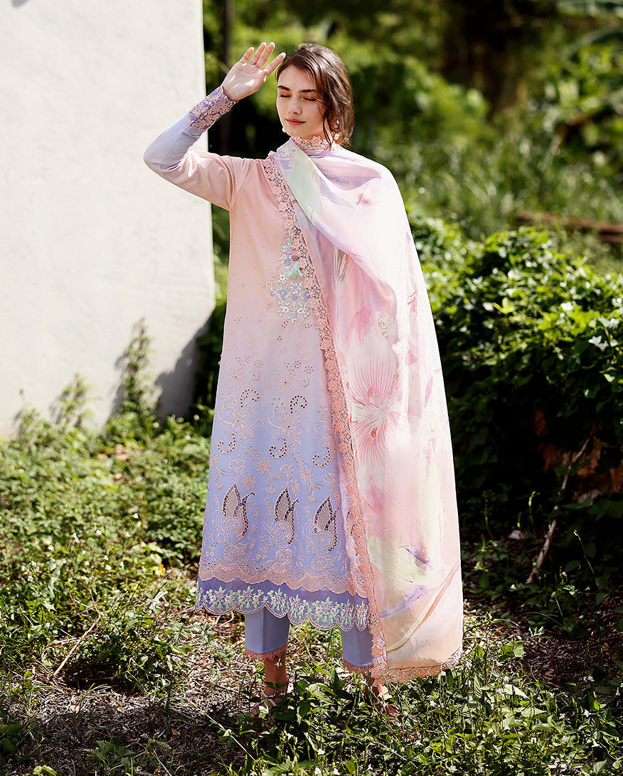 Mushq Solace Ombre Chikankari Lawn – Morning Veil