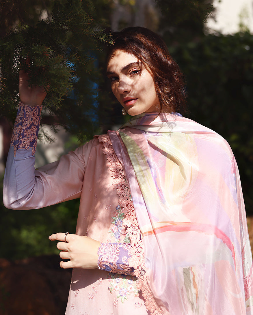Mushq Solace Ombre Chikankari Lawn – Morning Veil