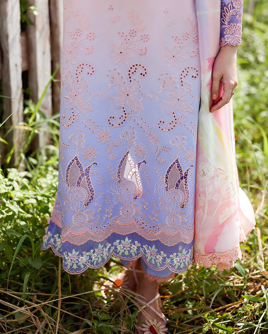 Mushq Solace Ombre Chikankari Lawn – Morning Veil