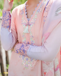 Mushq Solace Ombre Chikankari Lawn – Morning Veil
