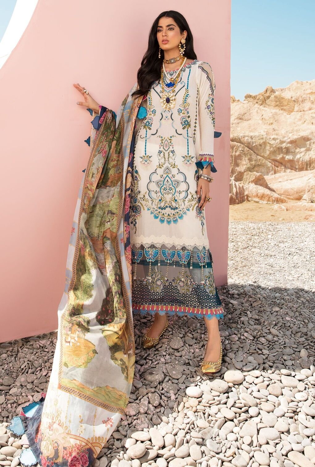 Noor Luxury Lawn by Sadia Asad – 8A