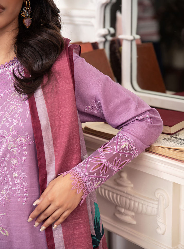 Roheenaz Meraki Winter Khaddar – Mauve