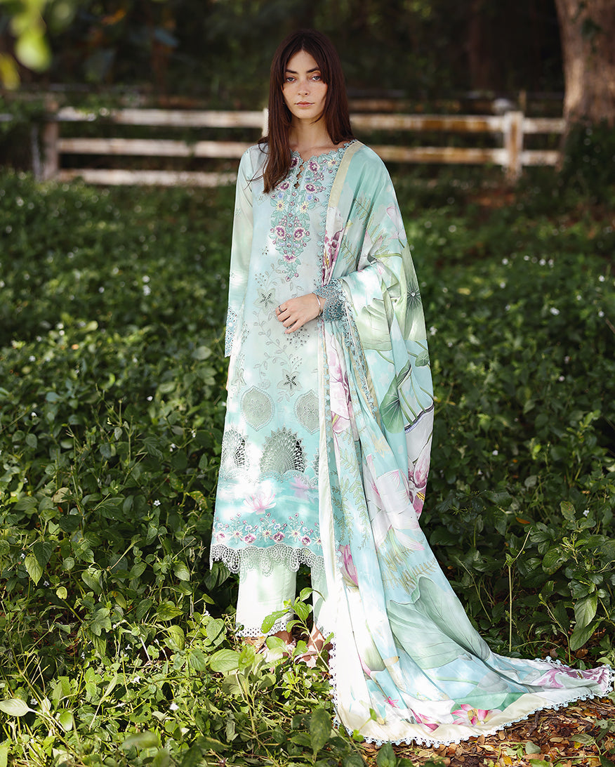 Mushq Solace Ombre Chikankari Lawn – Tranquil Muse