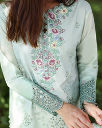 Mushq Solace Ombre Chikankari Lawn – Tranquil Muse
